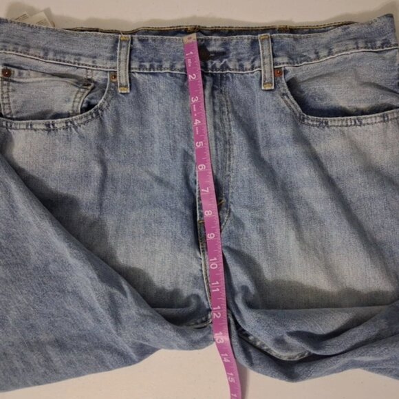 Levis Jeans Mens 38x30 Blue Denim 505 Regular Fit Water Less Stone Wash - Picture 9 of 12